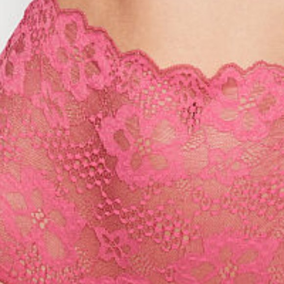 VS High-Waist Thong Rose Floral Lace NWT Scalloped Edges Sexy Romantic Gorgeous - Picture 11 of 16